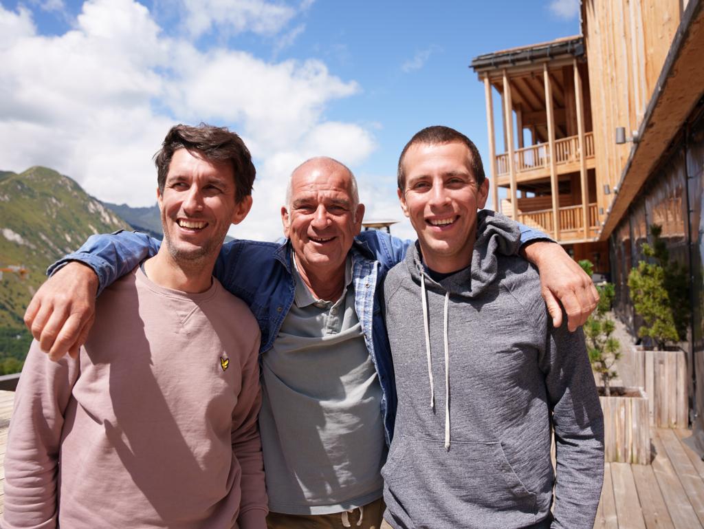 René Baudinet avec ses deux fils